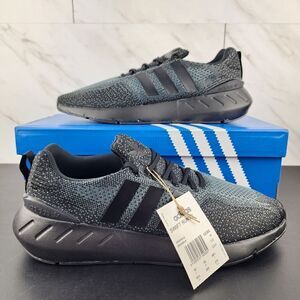New Adidas Swift Run 22 Black Grey Sneakers